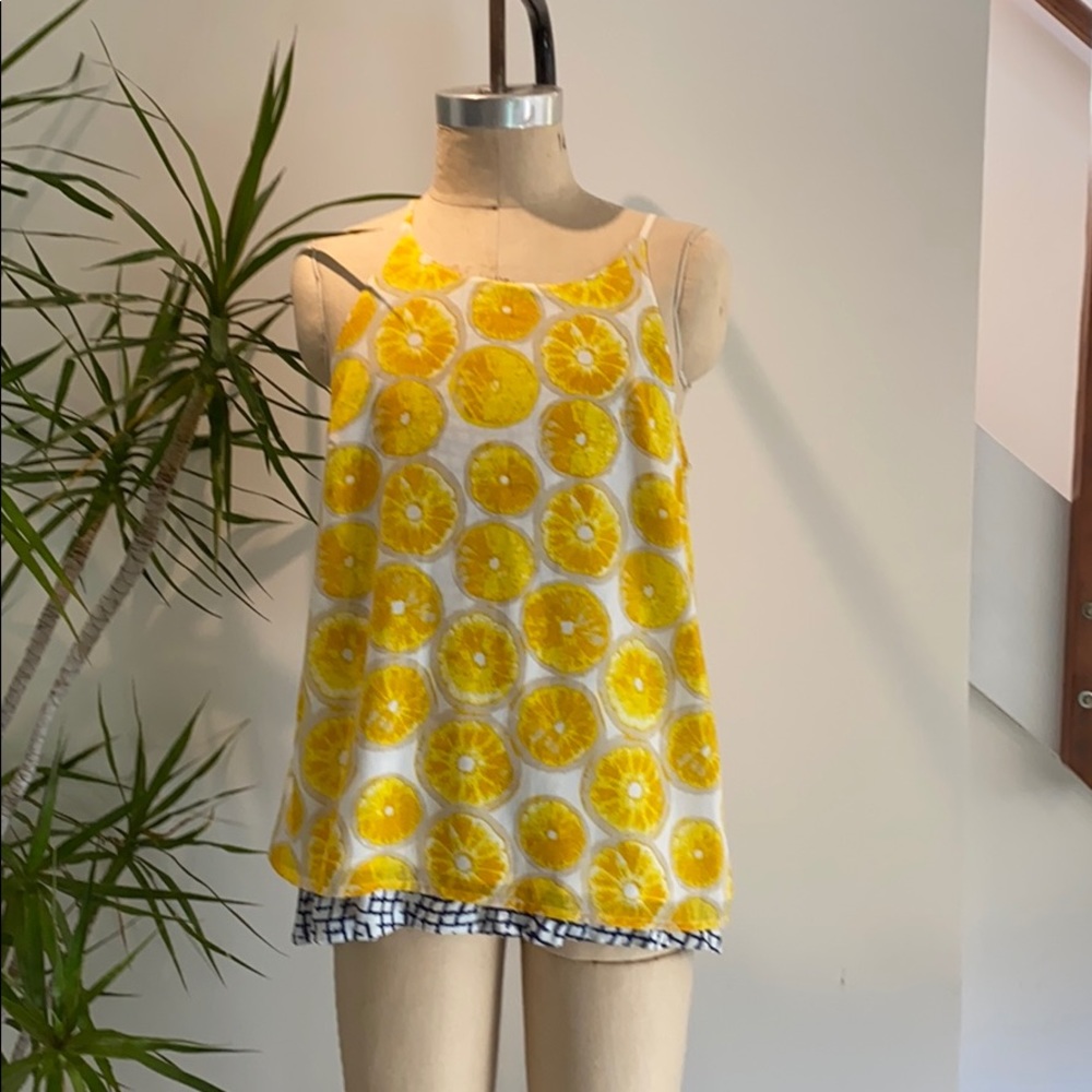 Anthropologie porridge lemon top